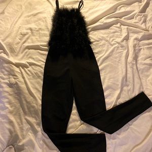 Pretty Little Thing furry one-piece bodysuit